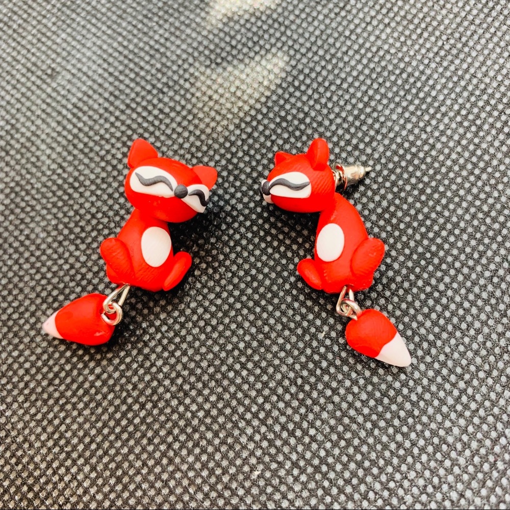 3D Cute Fox 🦊 Earring Earrings Ear Studs - Picture 4 of 5